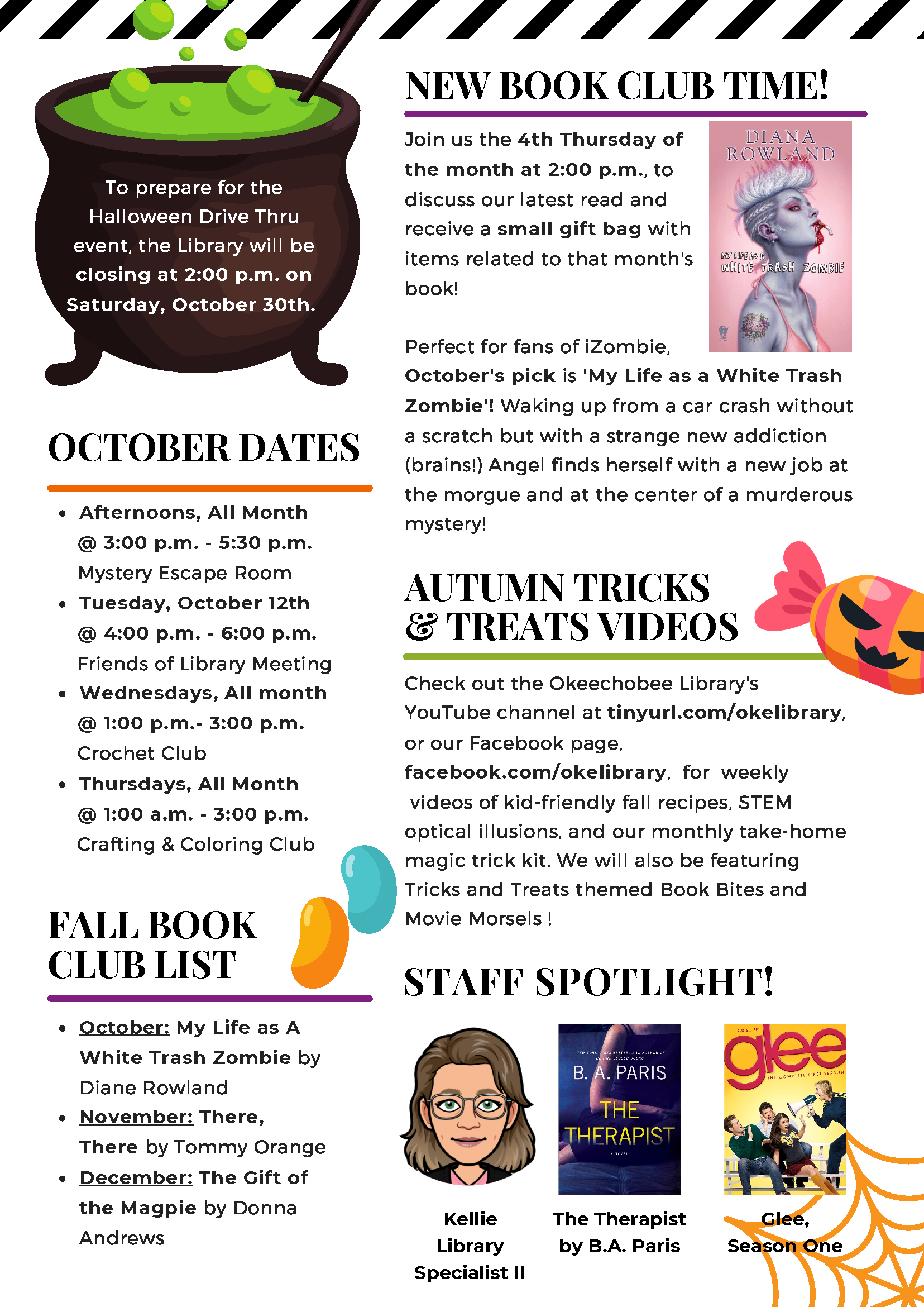 Okeechobee Library October Newsletter