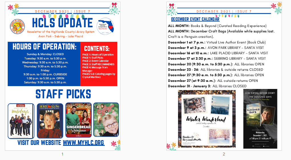 Image of pages 1-2 of newsletter, available for PDF download