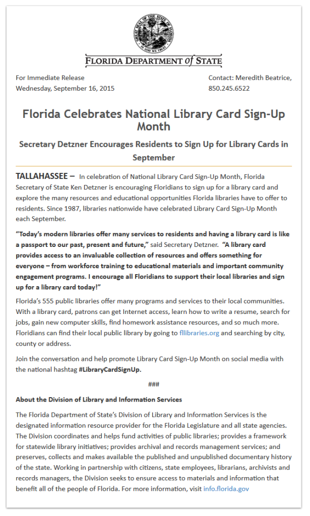 Library Card Signup Month