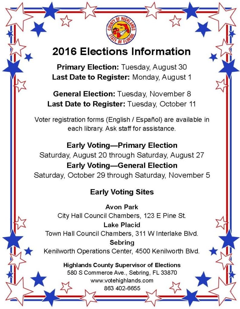 2016 elections information