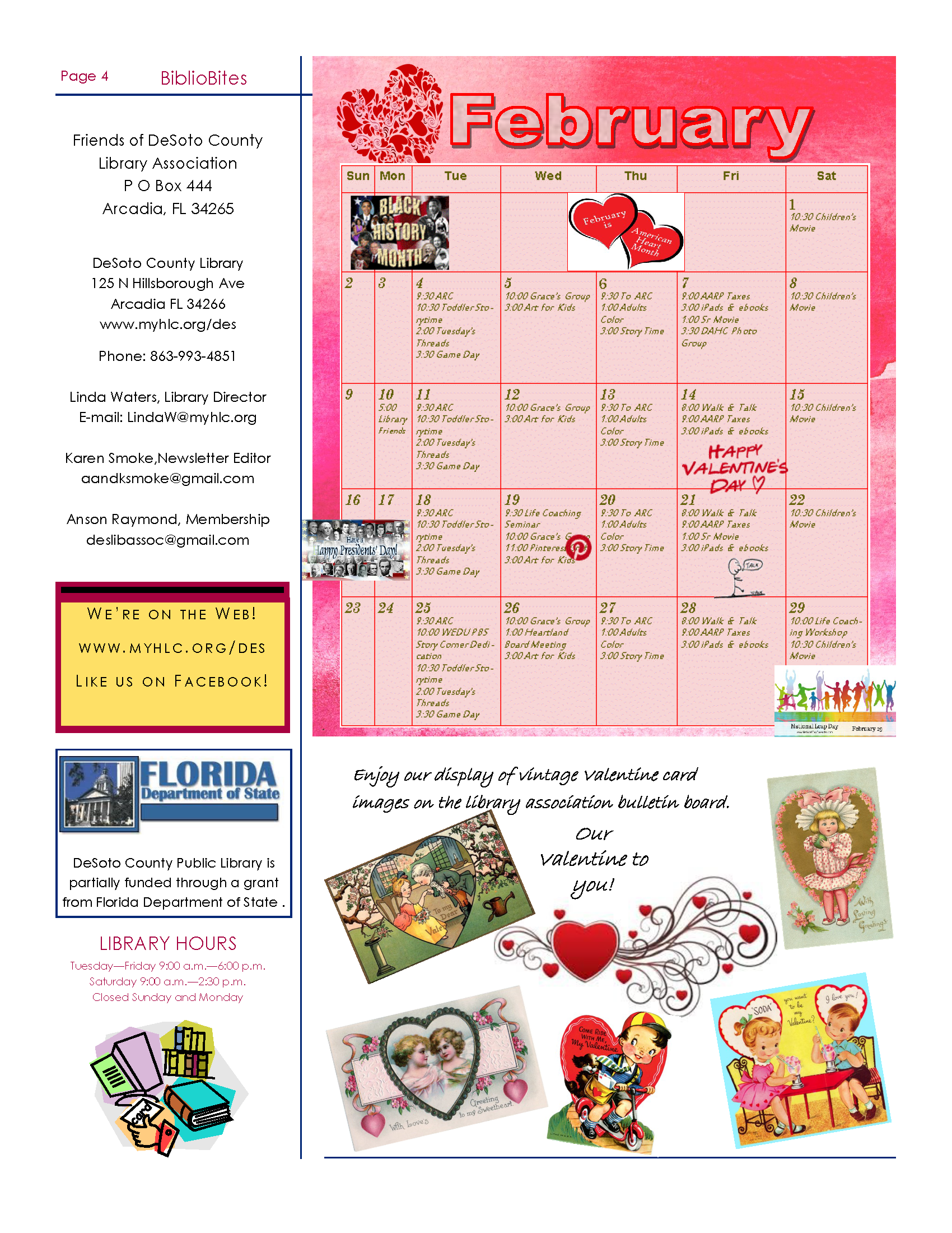 DeSoto County Library 2-20 Newsletter