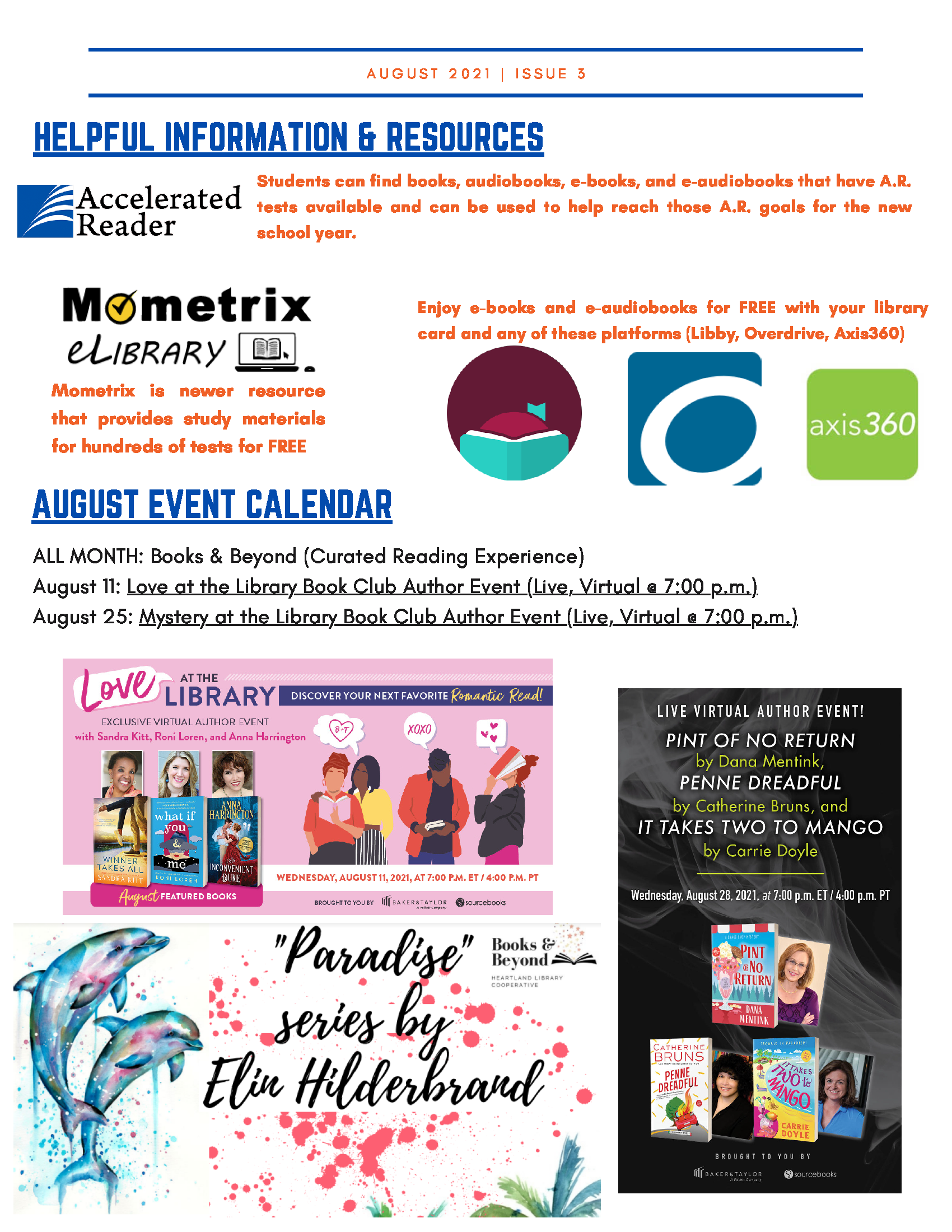 Highlands County Libraries August Newsletter