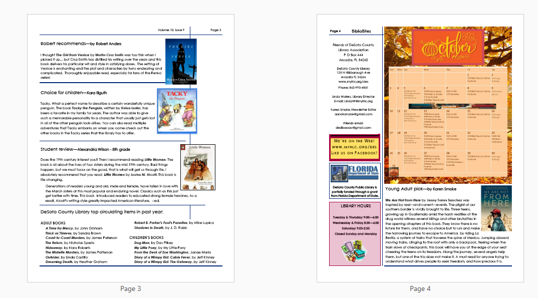 Image of pages 3-4 of DeSoto Newsletter, available in downloadable PDF