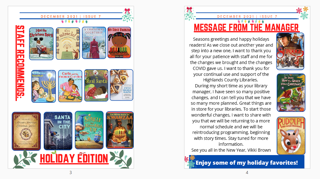 Image of pages 3-4 of newsletter, available for PDF download