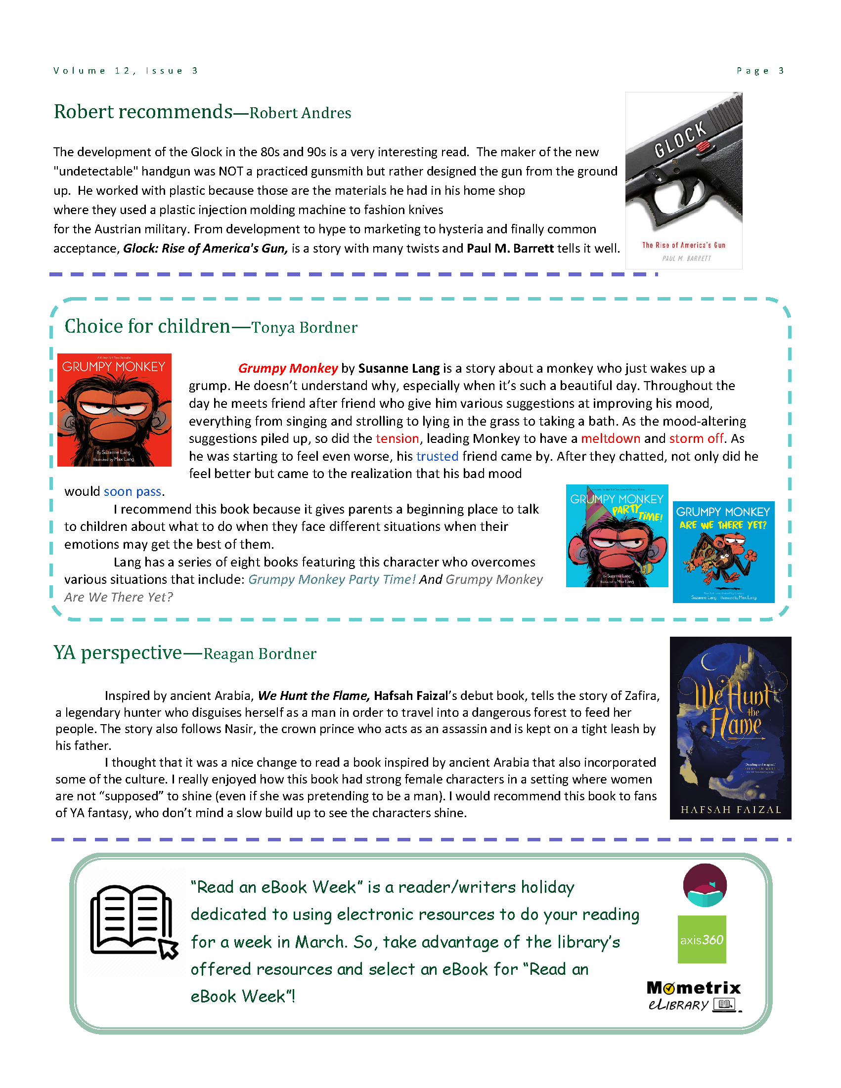 Image of page 3 of the newsletter, available in link as a PDF