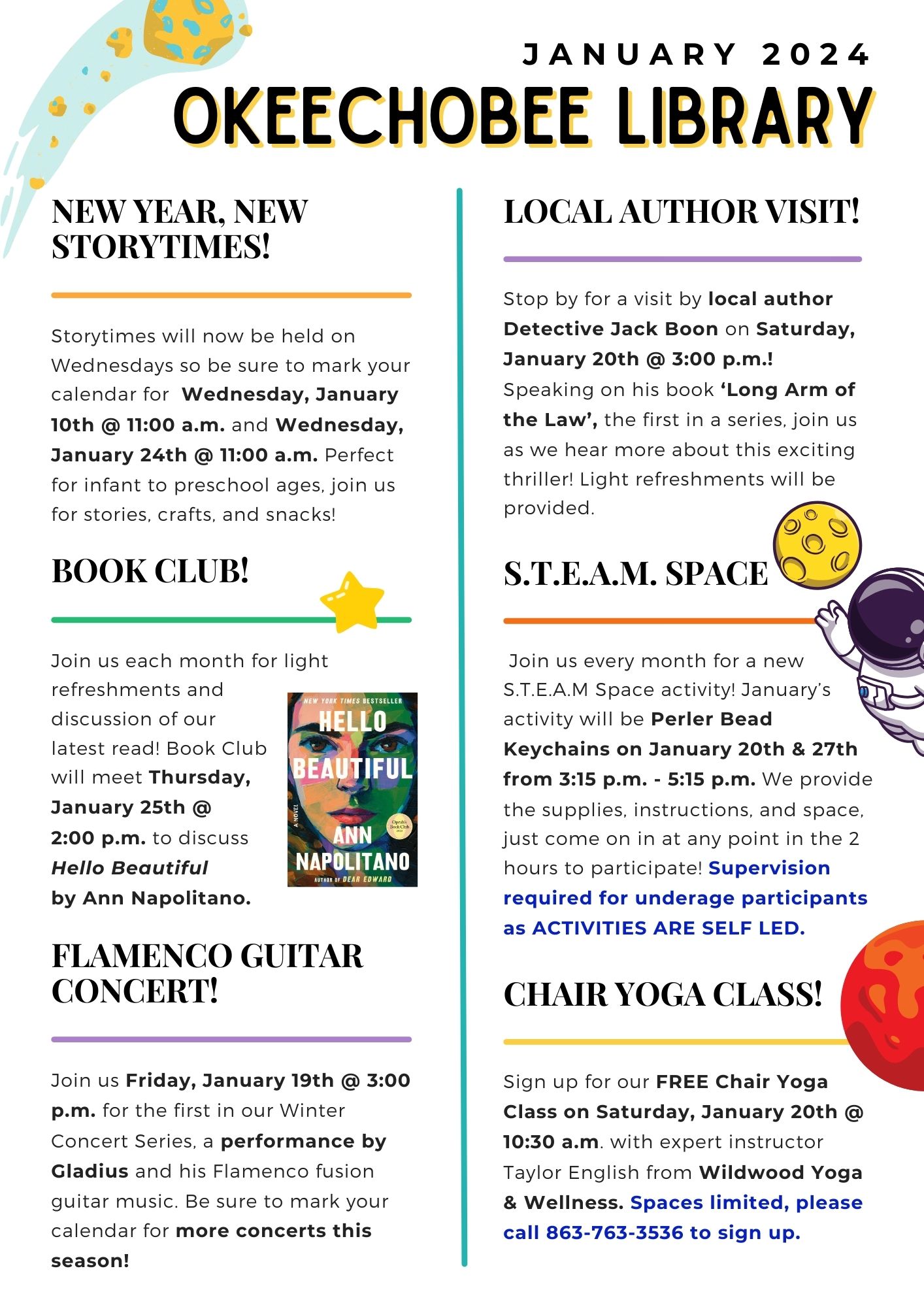 Okeechobee December 2023 Newsletter - Click on the image for the downloadable PDF version of the newsletter